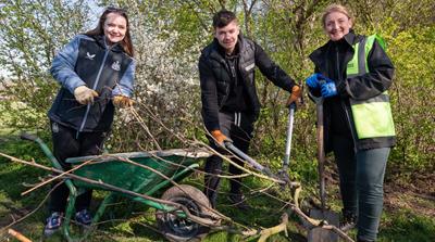 L-R Helen McDermott, Kieran Poole, and Emma Armstrong-Smith